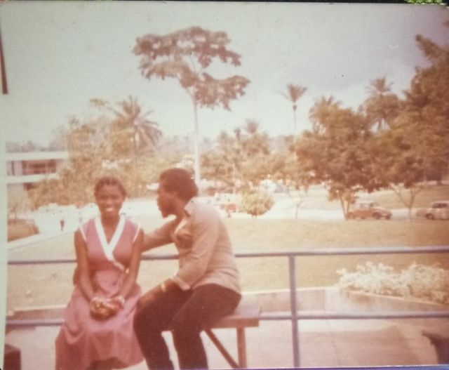 Rufus Orisayomi with my friend, in 1981,