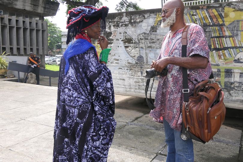 a picture of moyo okediji having a CONVERSATION WITH NIKE OKUNDAYE