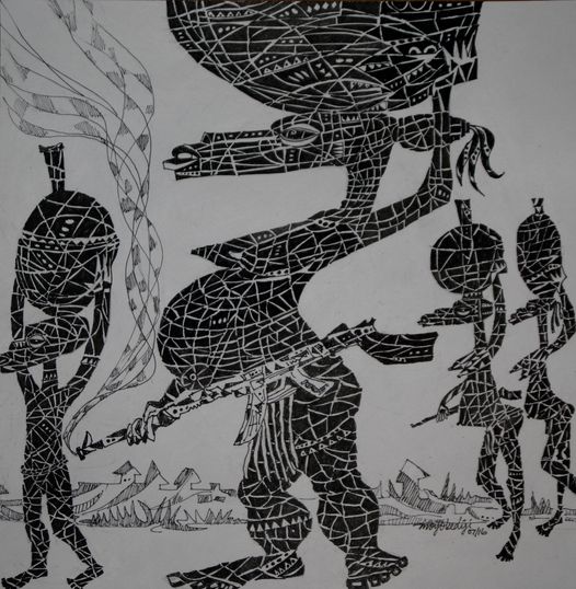 a post showing Moyo OKediji art piece