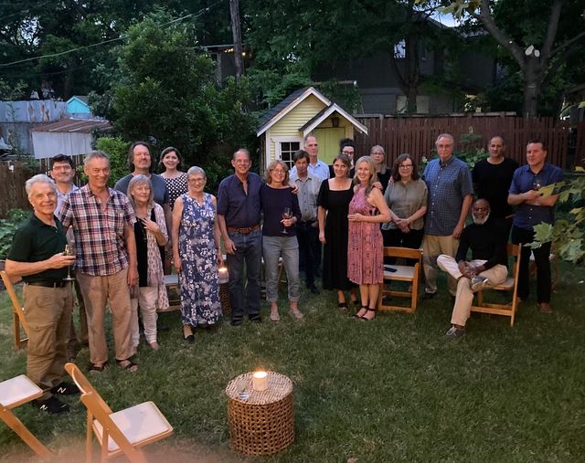 a picture showing a gathering of some friends and family of Moyo Okediji